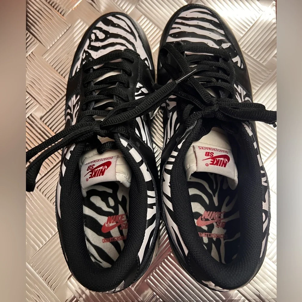 Nike Black and White Zebra Print Sneakers
